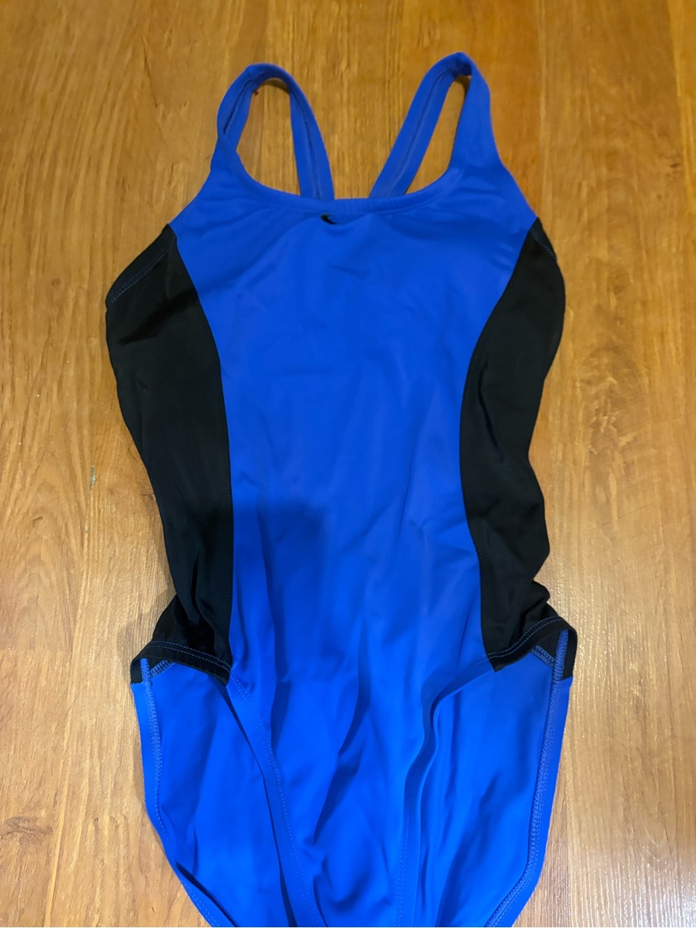 Nike Blue and Black Women's One-Piece Swim Suit